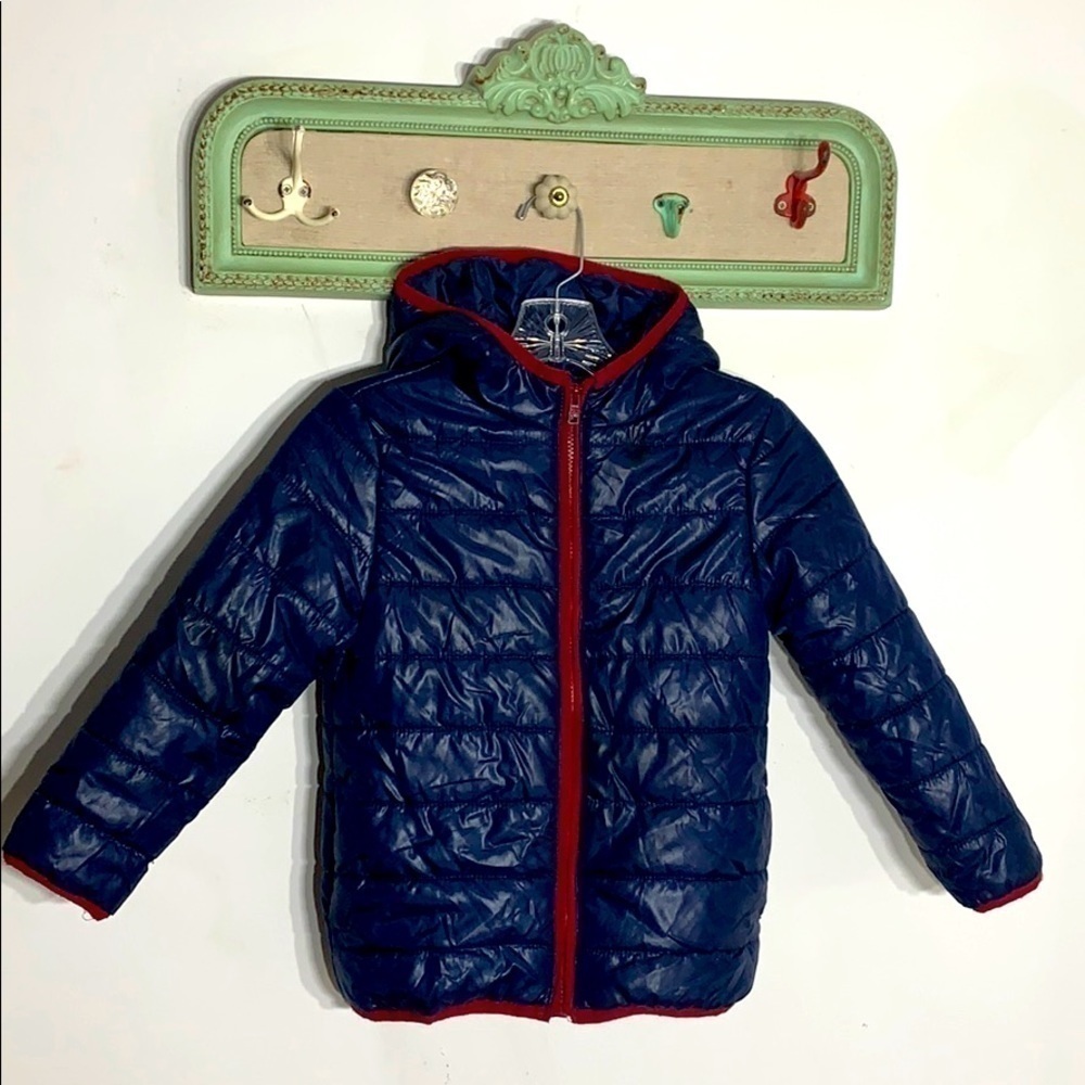 Gymboree Midnight Navy Hooded Puffer Jacket Kids Small